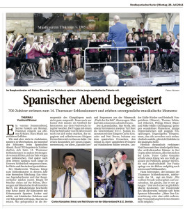 Beitrag aus dem Nordbayerischen Kurier am 28.7.14